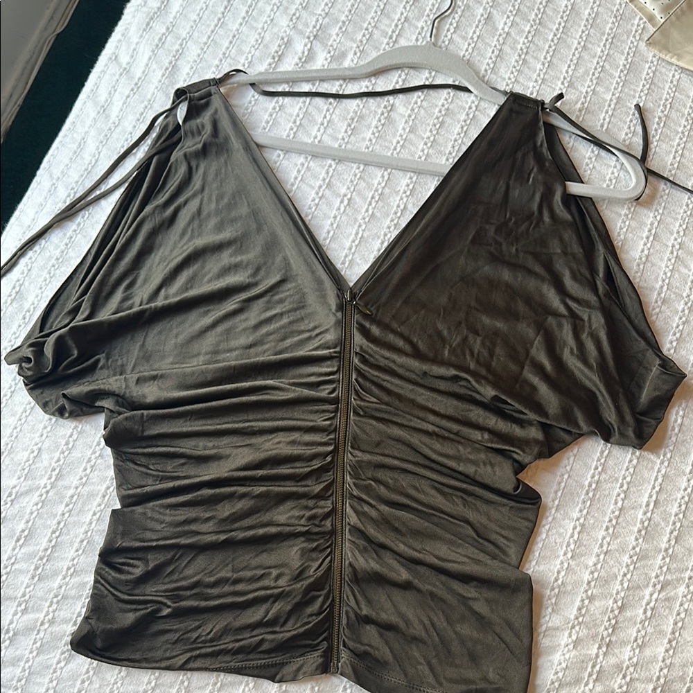 Express Dark Green Camisole Top